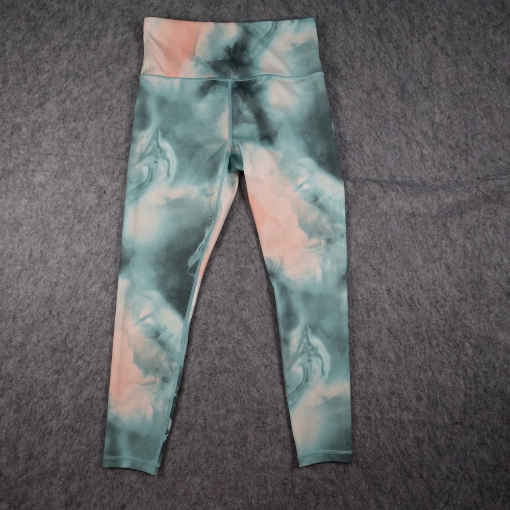 Athleta Leggings Women Small Blue Elation Printed 7/8 Tight High Rise Watercolor